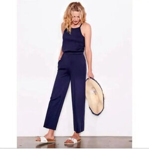 Sundry wide leg modal cotton navy blue jumpsuit sz 2/Medium